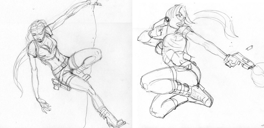 Lara Croft sketches