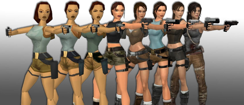 Lara Croft over the years