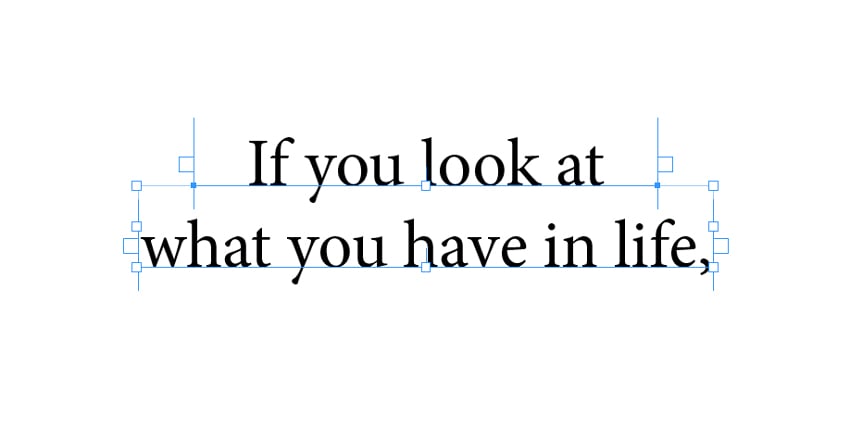 InDesign typography tips: two lines of text.