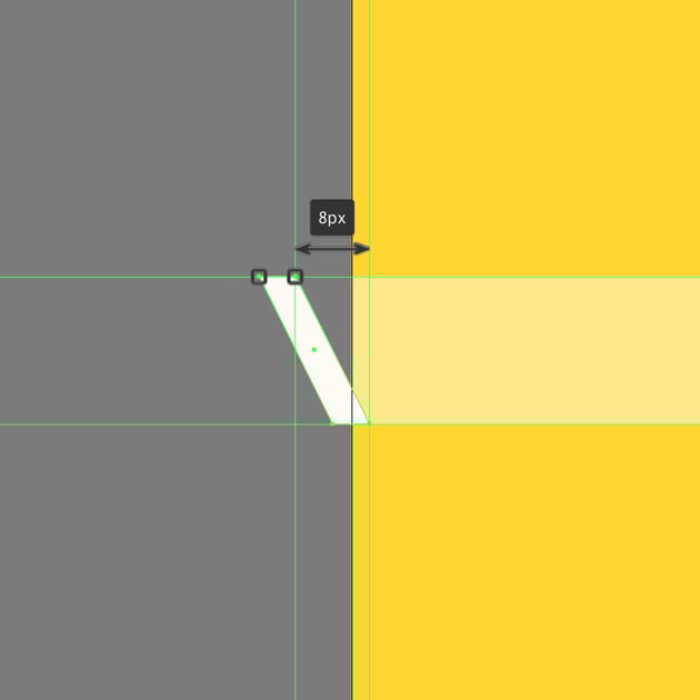 How to make a plaid pattern: adjusting the shape of the smaller detail line