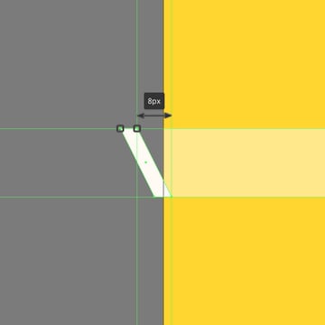 How to make a plaid pattern: adjusting the shape of the smaller detail line
