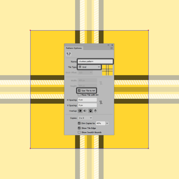 How to create a simple plaid pattern: make the pattern in Illustrator