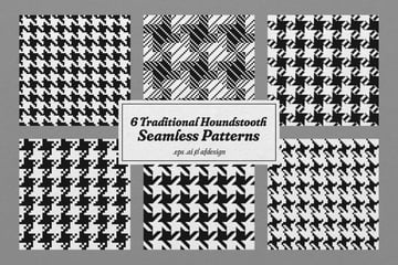 Traditional houndstooth plaid texture patterns
