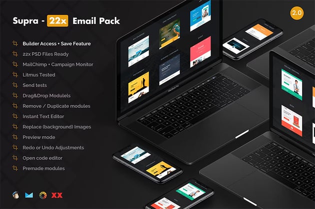Supra 22x Custom Mailchimp Templates