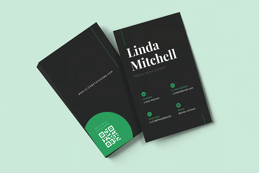 Black Business Card Design