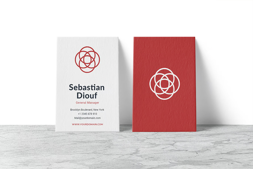 Red Business Card Template