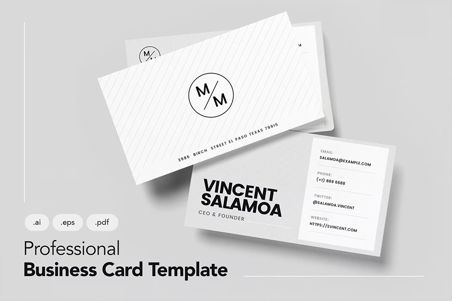 Professional and Clean Business Card Design