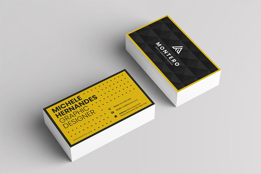 Yellow Business Card Template