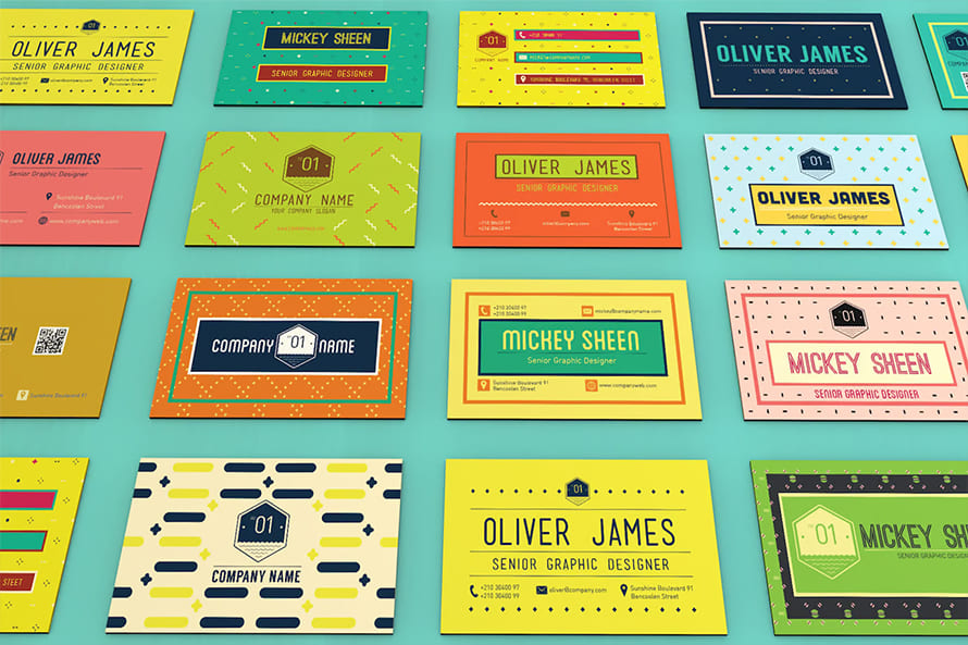 Fun Pattern Business Card Design