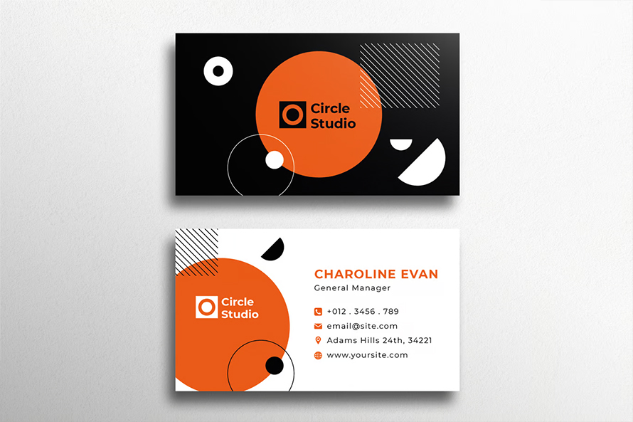 Black and White Business Card Design