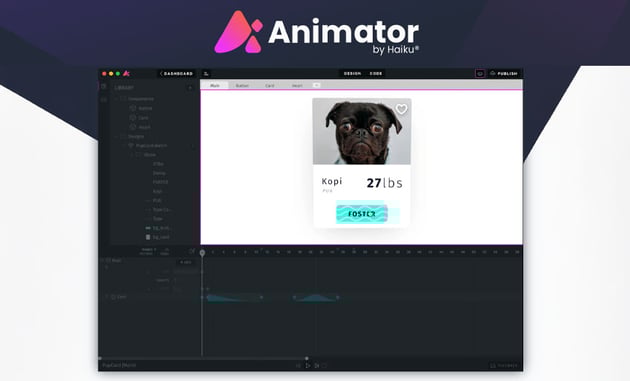use Haiku Animator to create engaging animations for any app or website