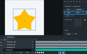 create a shrinking animation