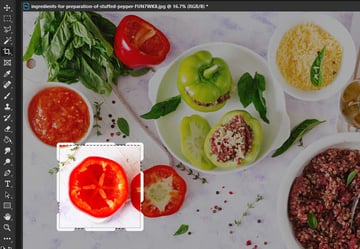 Switching to Crop Tool