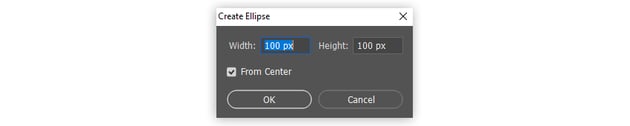 create an ellipse