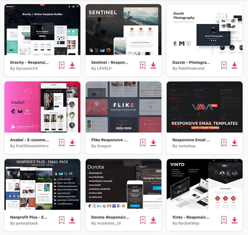 Mailchimp Email Templates from Envato Elements