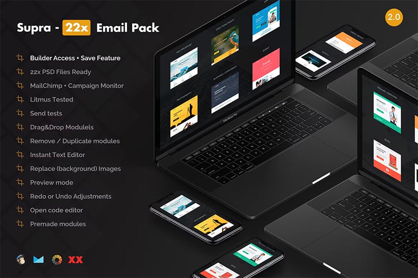 Supra 22x Custom Mailchimp Templates