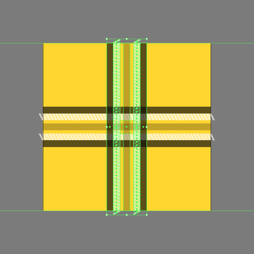 How to create a plaid texture: adding the vertical section of the pattern design