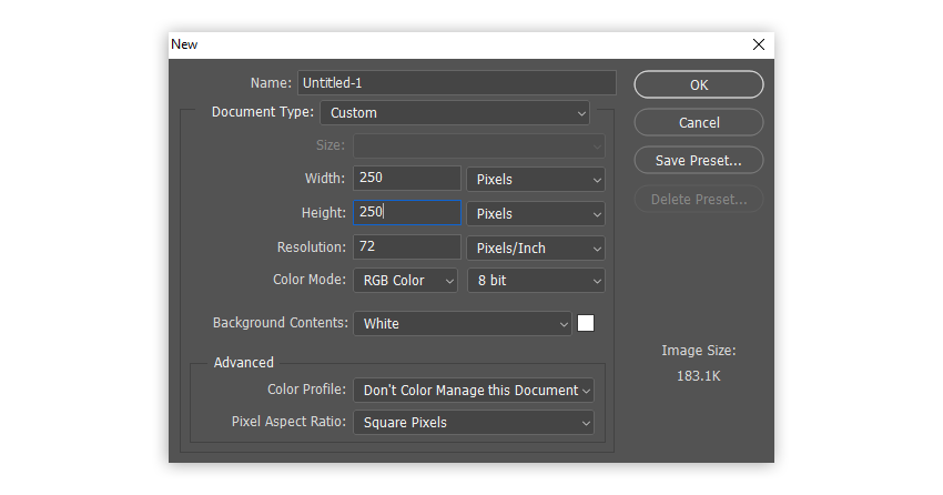 create a new file