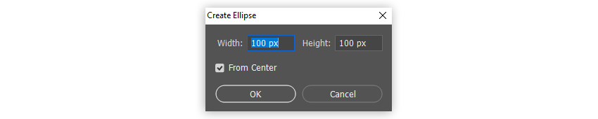 create an ellipse