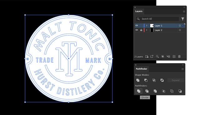 Ungroup the logo.