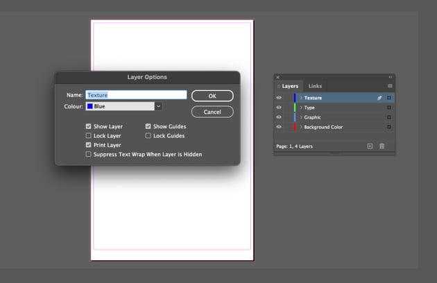 layer options indesign