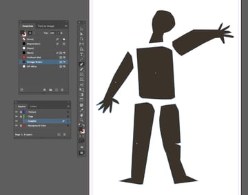 pen tool collage figure