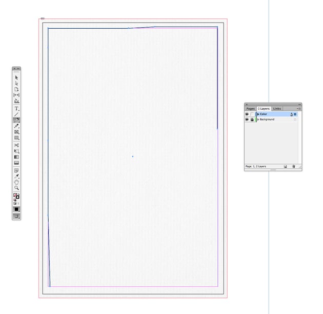 Take the Pen Tool (P) and trace around the margin edge.