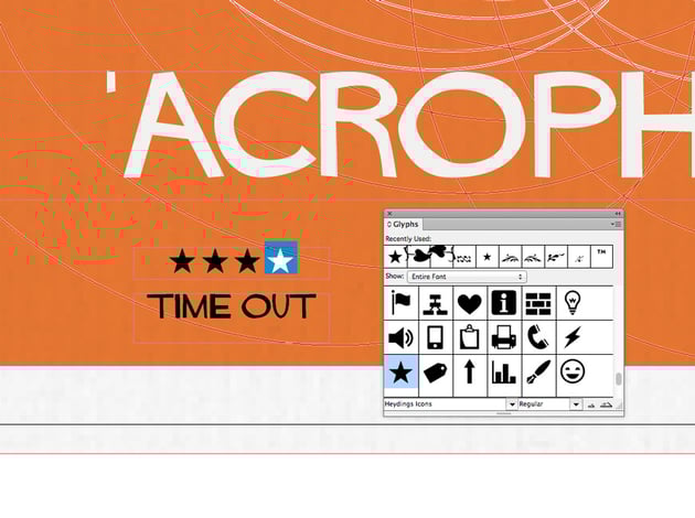 Add star glyphs to resemble the Saul Bass art style.