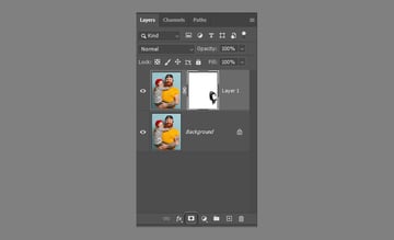 Remove a tattoo from a photo: add a layer mask.