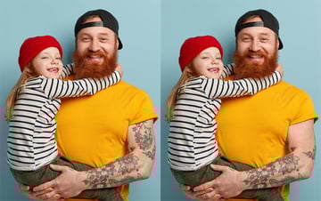 Remove a tattoo from a photo: final result.