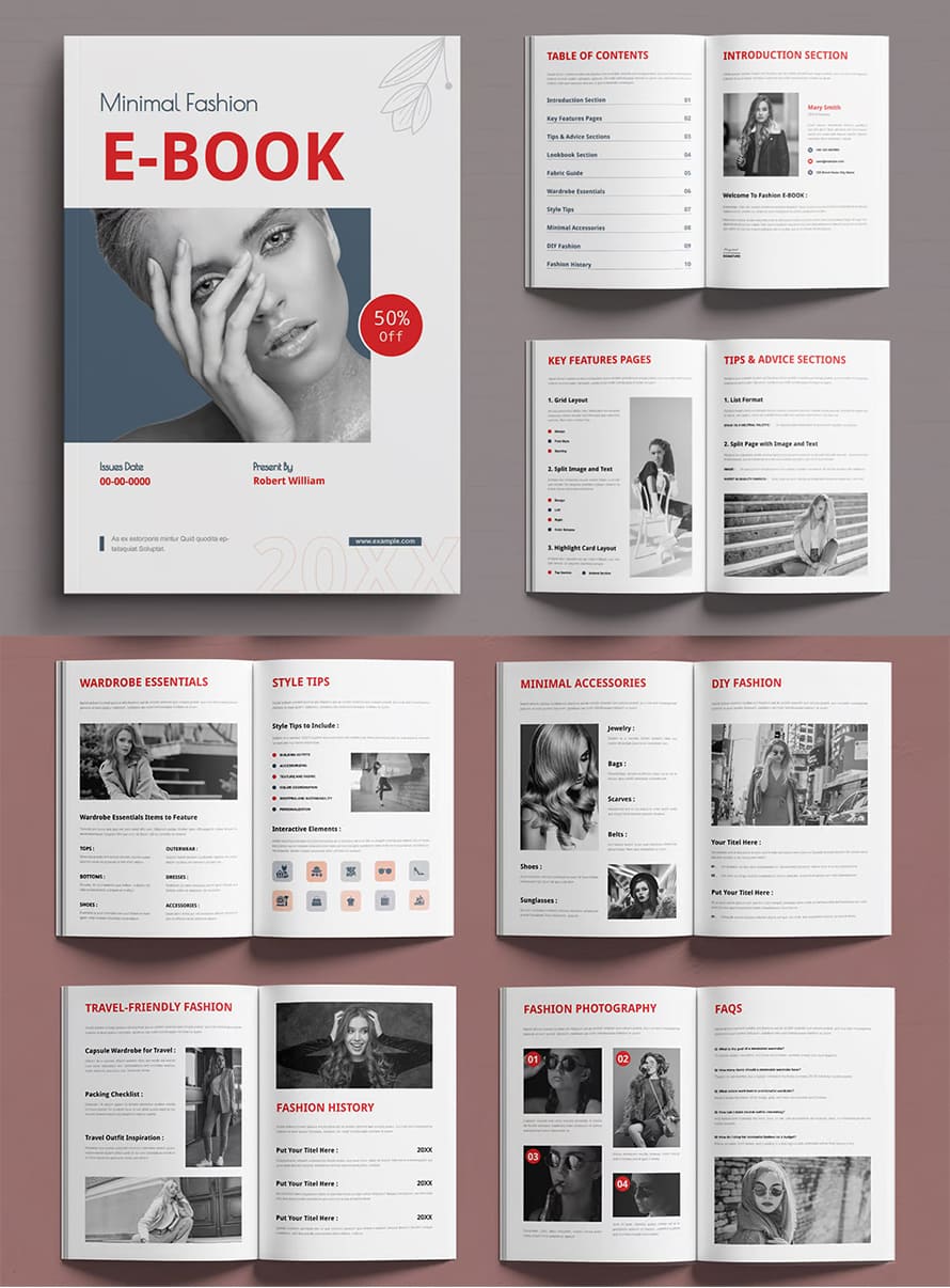 Minimal Fashion E Book Template