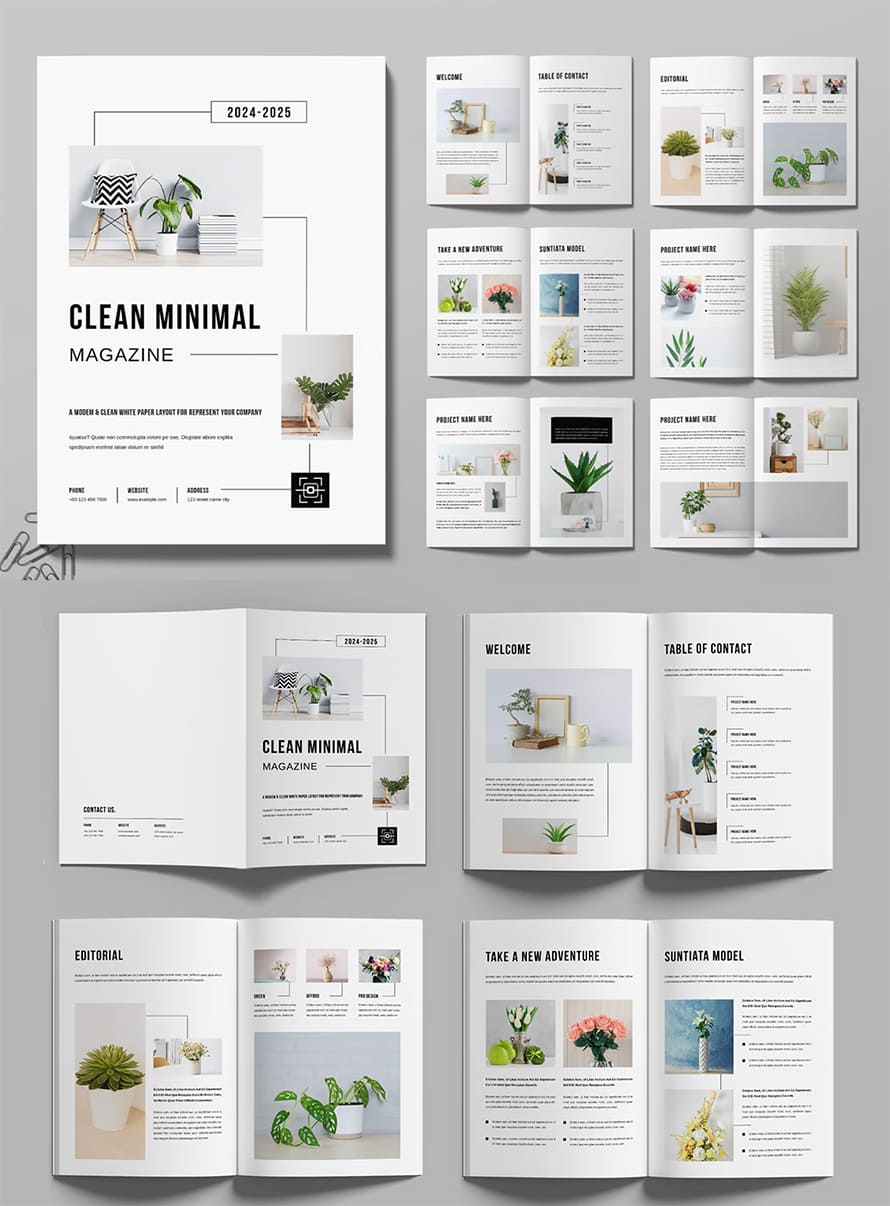 Elegant Minimal Magazine Template