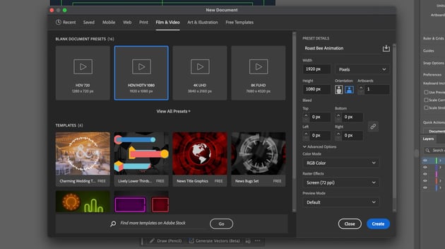 opening a new film & tv file