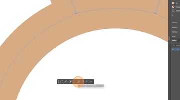 click the cut button on the floating tool bar