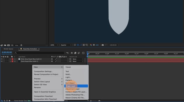 creating a shape layer
