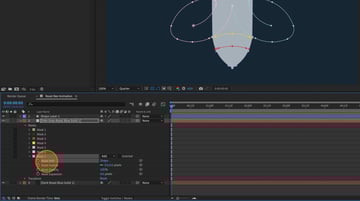 the solid with the applied vector masks