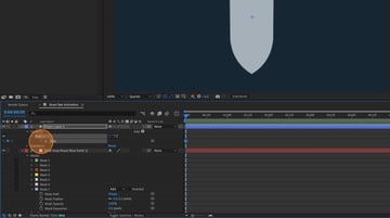 add the keyframe to the path property