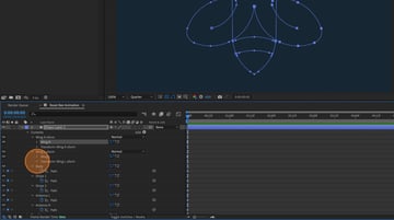 expanded groups with the paths inside and transform properties