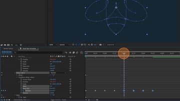 All of the keyframes pasted