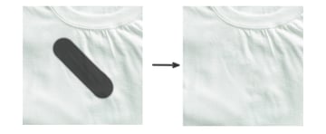 use the spot healing brush tool to paint over creases