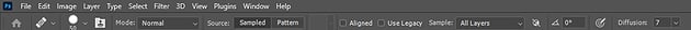 healing brush settings