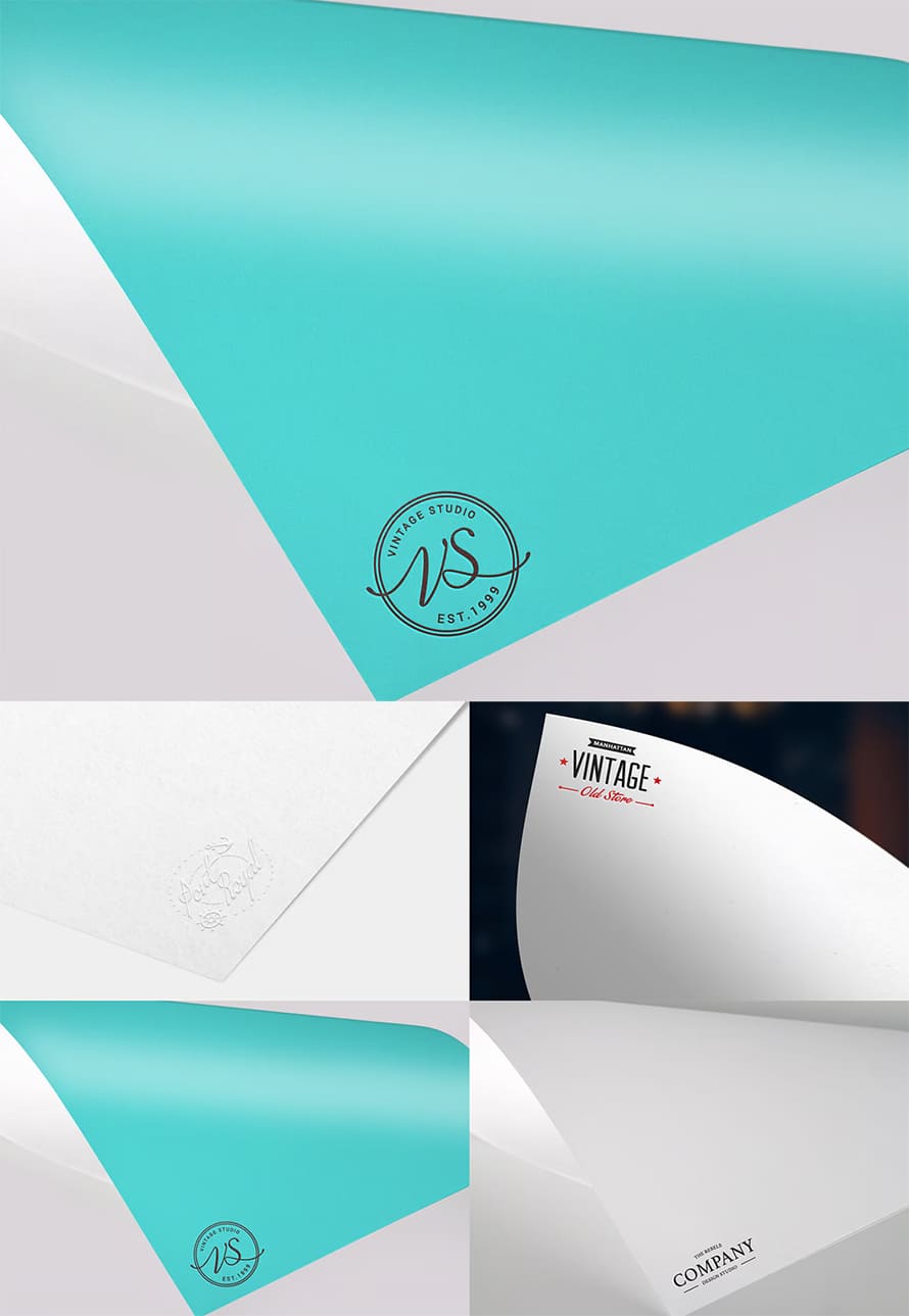 Paper Logo Mock Up Pack
