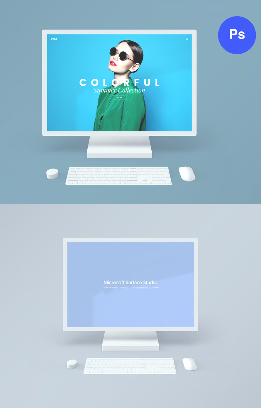 Microsoft Surface Studio Mockup
