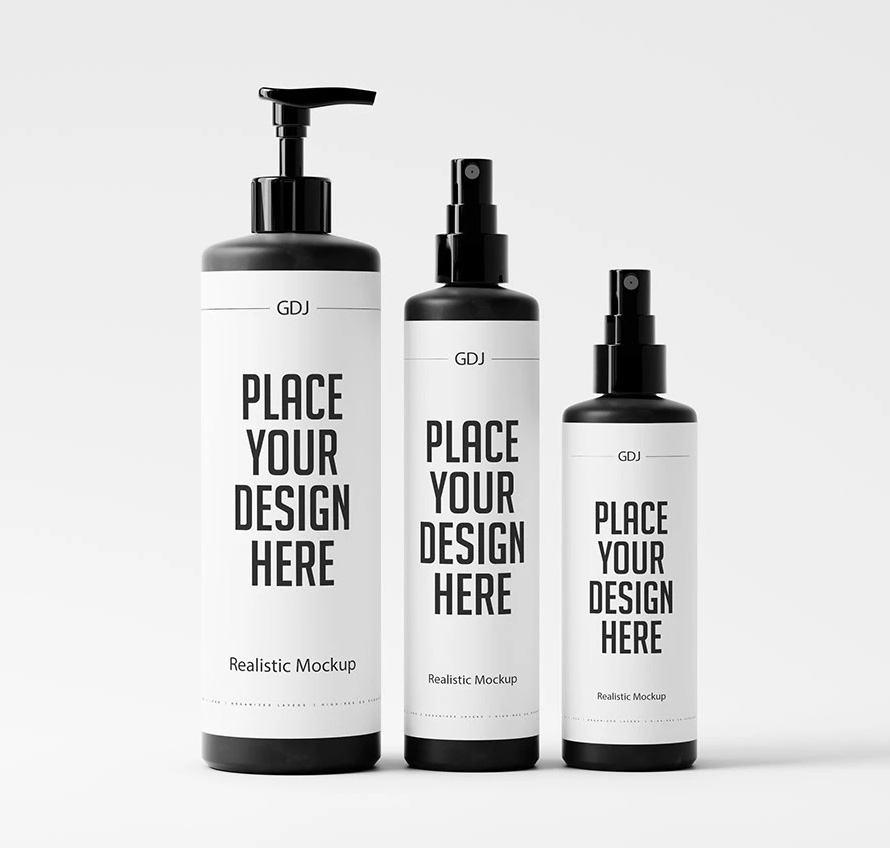 Free Cosmatic Bottles Mockup Psd
