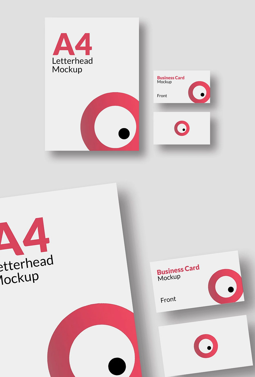 Free Branding Mockup Pack: Letterhead & Business Card