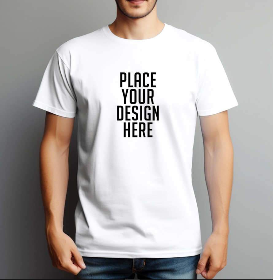 White Free T-shirt Mockup Psd