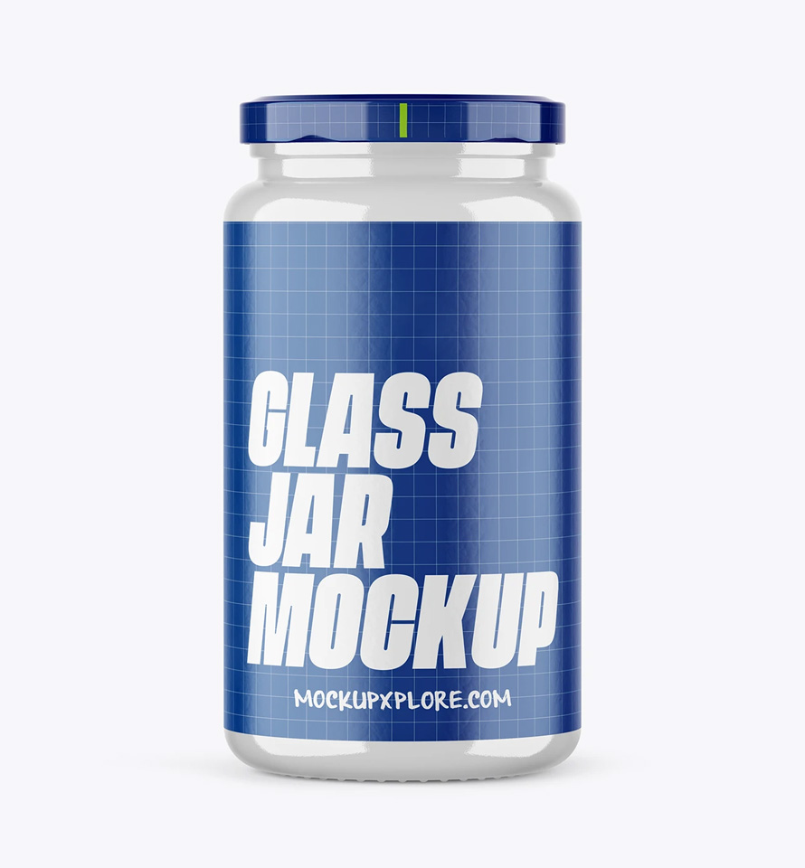 Free Glass Jar Mockup Psd
