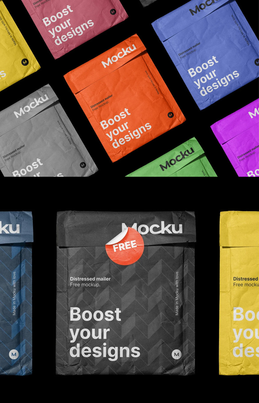 Free Distressed Mailer Mockup