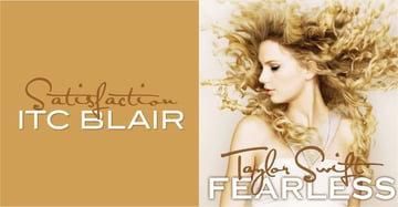 Taylor Swift Fearless font: ITC Blair, Satisfaction