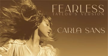 Taylor Swift Fearless Taylor's Version font: Carla Sans Light